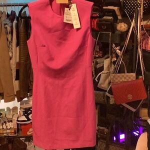 ZARA FUSCHIA PINK SLEEVELESS DRESS